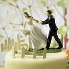 Race to the Altar Couple Wedding Cake Topper 